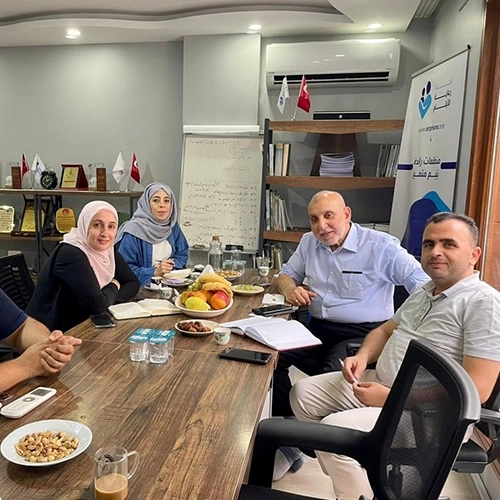 Dr. Hany Al-Banna in a meeting with the OCF team